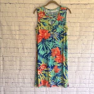Kiwi Fresh‎ Hawaiian Tropical Floral Sleeveless Dress Size Womans small